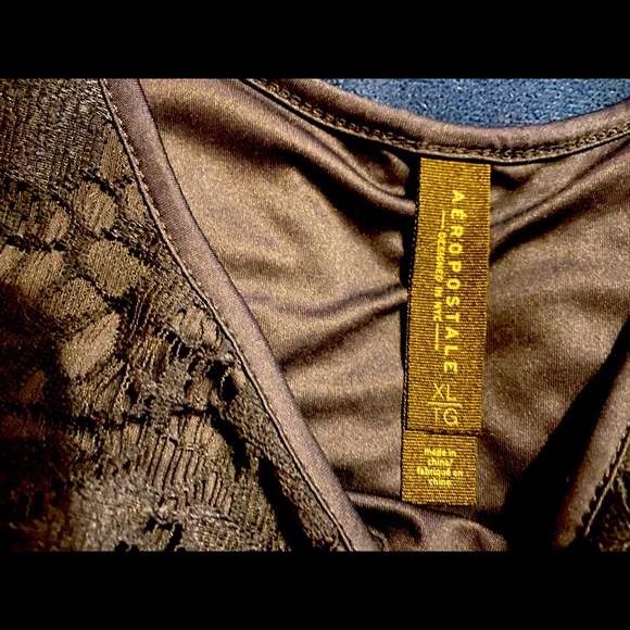 Aeropostale  Navy Blue Lace Skater Dress Sleeveless Sz XL. Runs Small - Picture 6 of 6